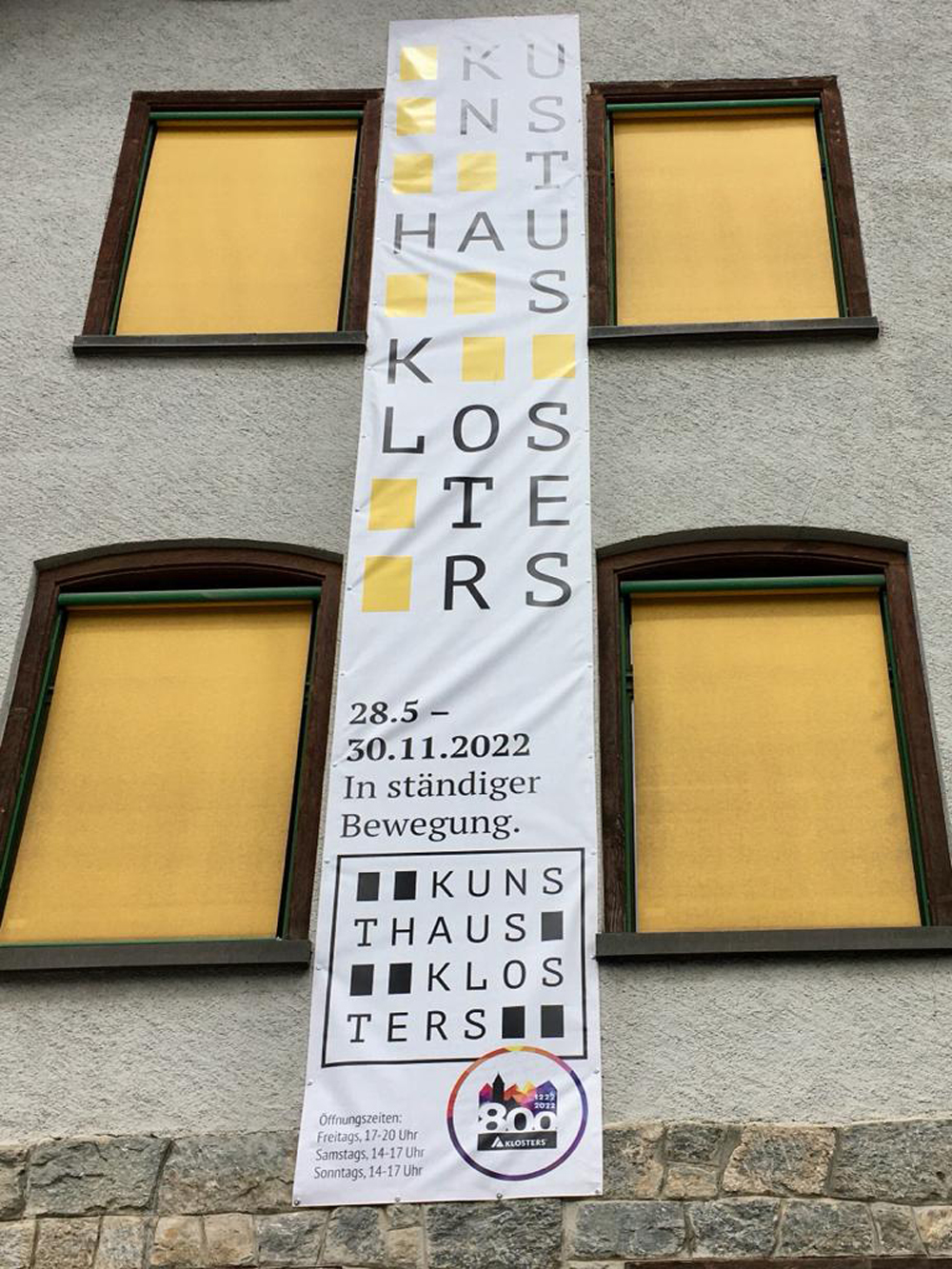 Kunsthaus Klosters, Ausstellungsbanner 2022